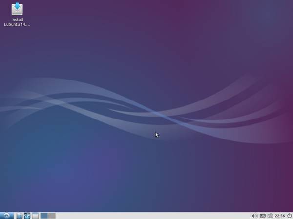 Le bureau Lubuntu en Live CD.